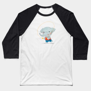 Elephant jumping rope Baseball T-Shirt